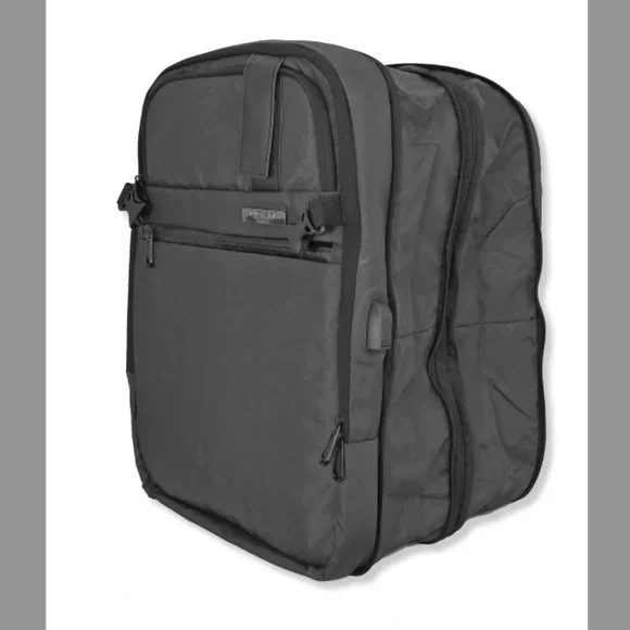 BLACK Getaway Expandable Carry-On Backpack Suitcase by Duchamp